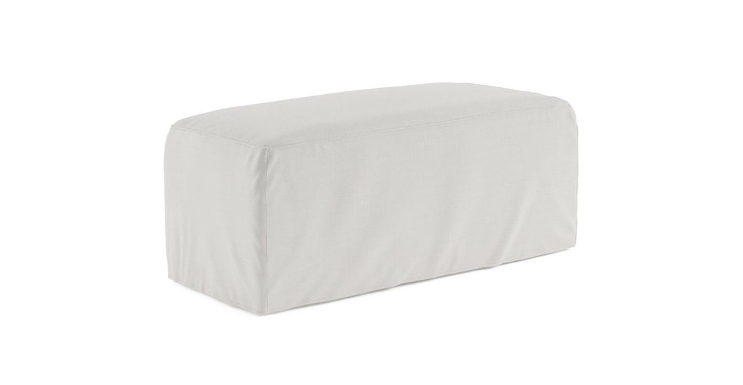 Brosa Slip Cover Set For Drake Ottoman - Corinthian White