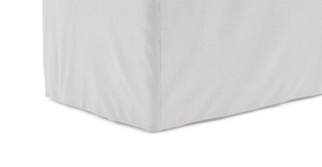 Brosa Slip Cover Set For Drake Ottoman - Corinthian White