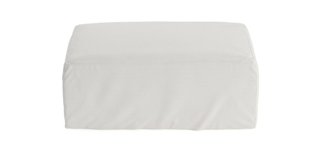 Brosa Slip Cover Set For Drake Ottoman - Corinthian White