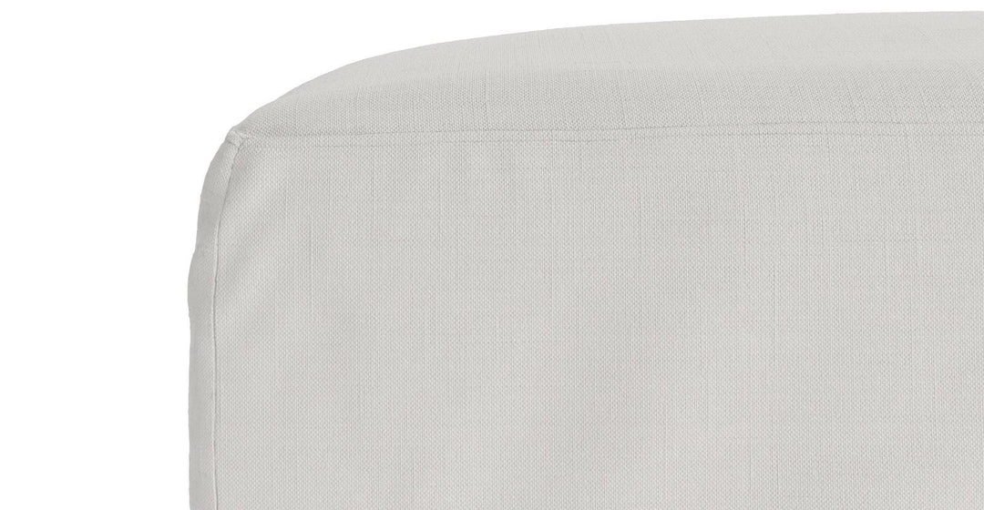 Brosa Slip Cover Set For Drake Ottoman - Corinthian White