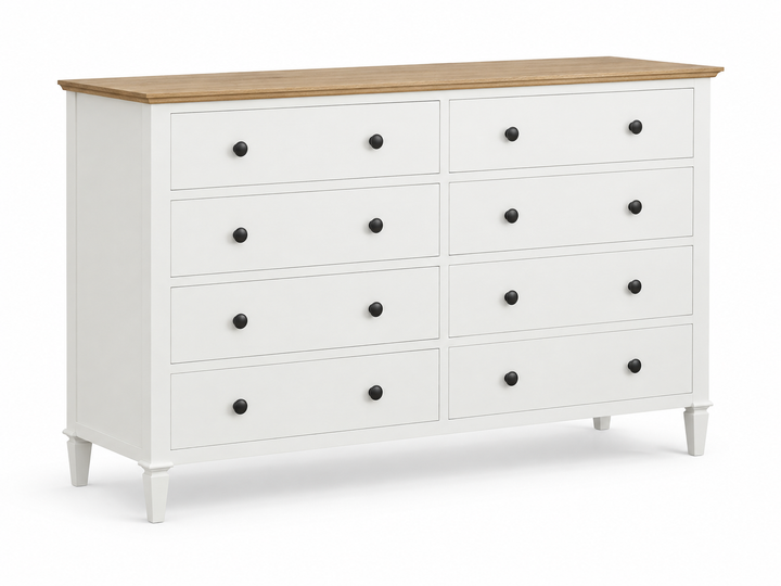 Brosa Enzo Wide Chest of Drawers (Brushed Ivory)