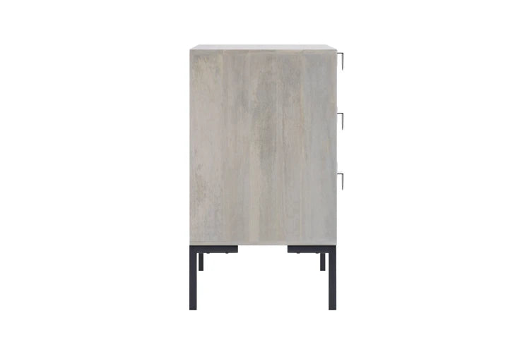 Brosa Hertz Wide Chest of Drawers (White Wash)