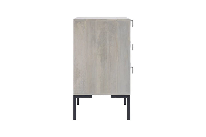 Brosa Hertz Wide Chest of Drawers (White Wash)