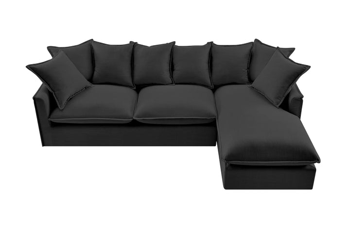 Brosa Palermo 3 Seater Modular Sofa with Right Chaise (Night Black)
