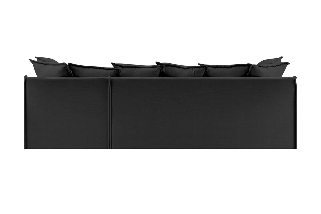 Brosa Palermo 3 Seater Modular Sofa with Right Chaise (Night Black)