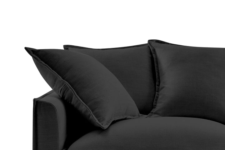 Brosa Palermo 3 Seater Modular Sofa with Right Chaise (Night Black)
