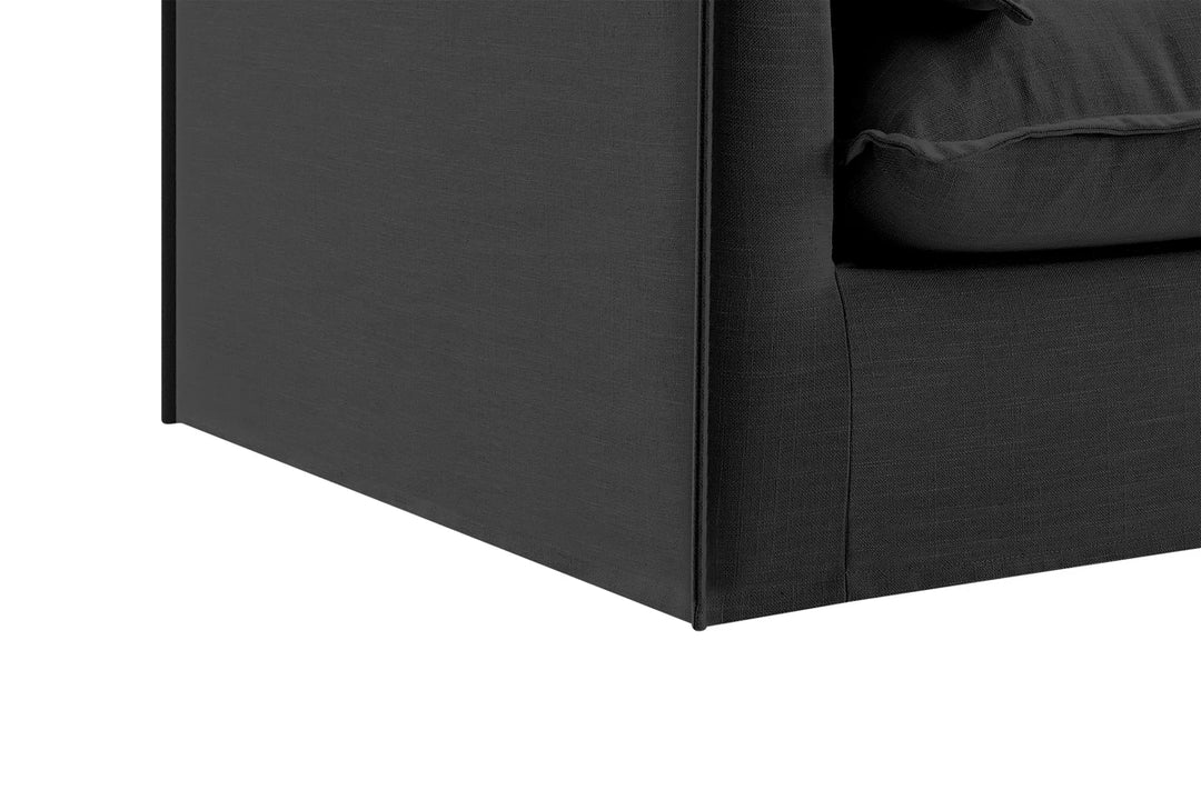 Brosa Palermo 3 Seater Modular Sofa with Right Chaise (Night Black)