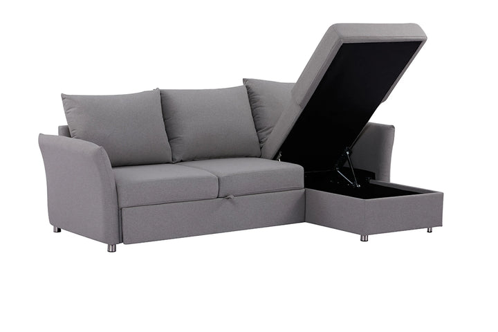 Brosa Austin Corner Sofa Bed with Reversible Storage Chaise (Storm Grey)