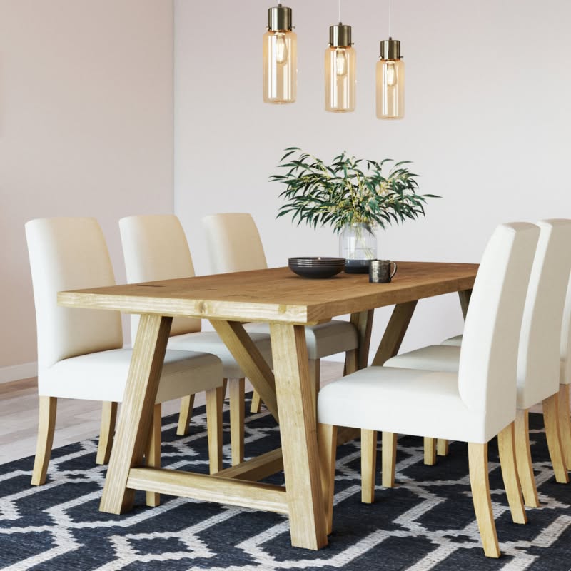 Brosa Grace Set of 2 Dining Chairs – Light Beige
