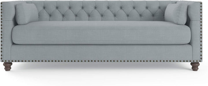 Brosa Madeline Chesterfield 3 Seater Sofa - Classic Traditional Sofa Heron Grey