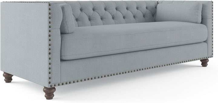 Brosa Madeline Chesterfield 3 Seater Sofa - Classic Traditional Sofa Heron Grey