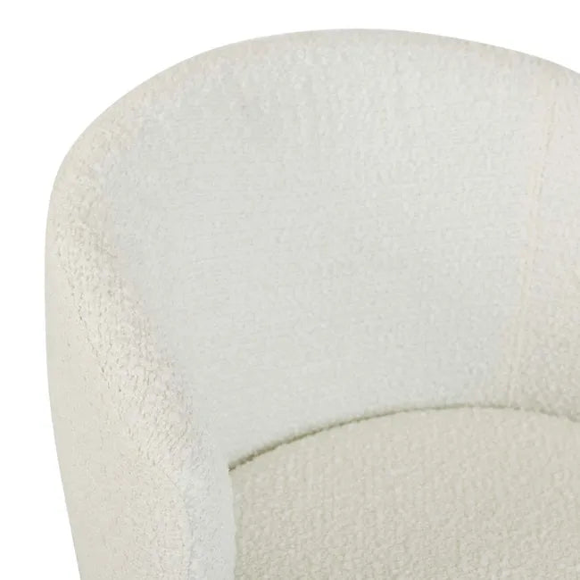 Brosa Tate Dining Armchair - Snow Boucle - Natural Ash