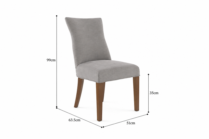 Brosa Zoe Set of 2 Dining Chairs (Stone Grey)