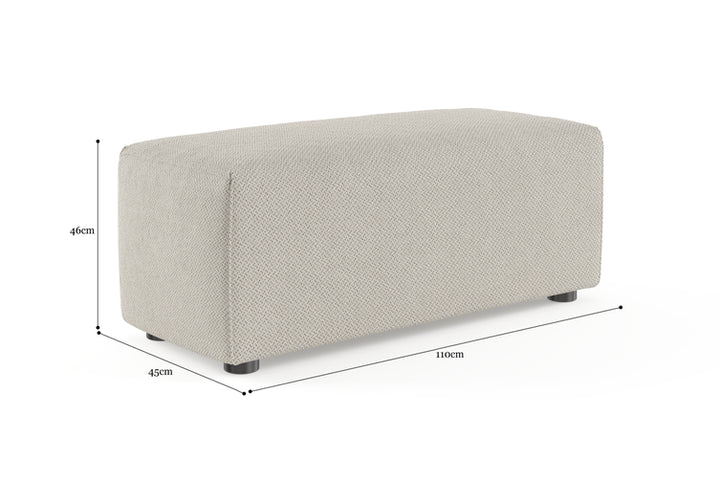 Brosa Drake Ottoman (Seashell White)