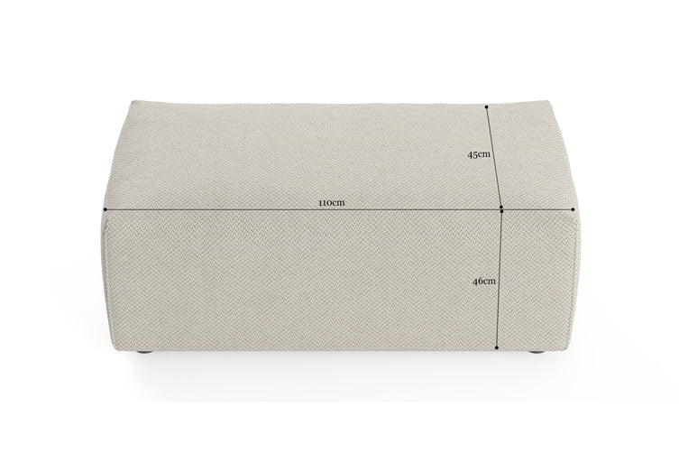 Brosa Drake Ottoman (Seashell White)