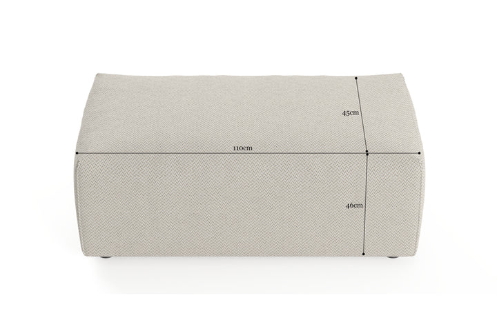 Brosa Drake Ottoman (Seashell White)