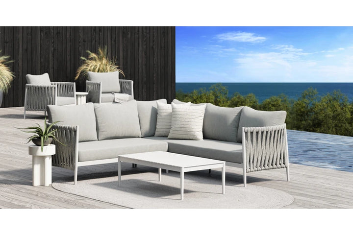 Brosa Maui 2 Seater Outdoor Sofa Piece (Alabaster, Right Arm)