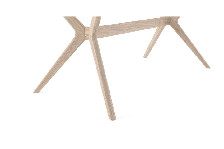 Brosa Olsen Glass Top Dining Table 185cm (Scandi Oak)