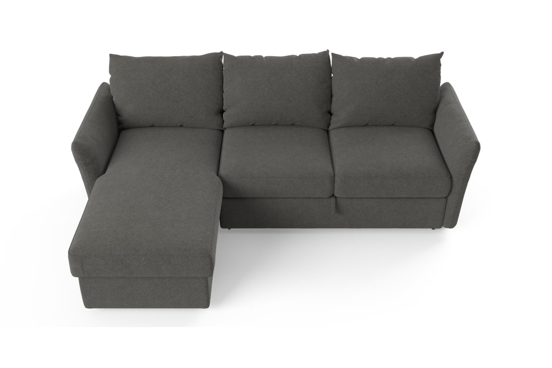 Brosa Austin Full Sleeper Modular Sofa with Storage (Dark Gull Grey)