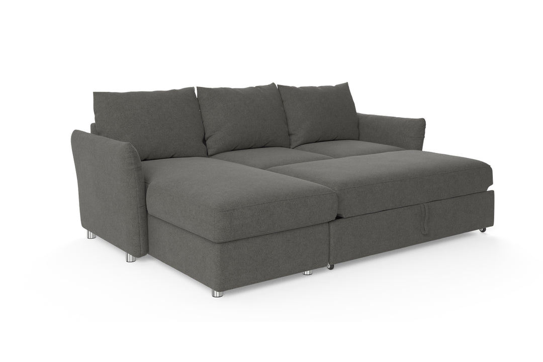 Brosa Austin Full Sleeper Modular Sofa with Storage (Dark Gull Grey)