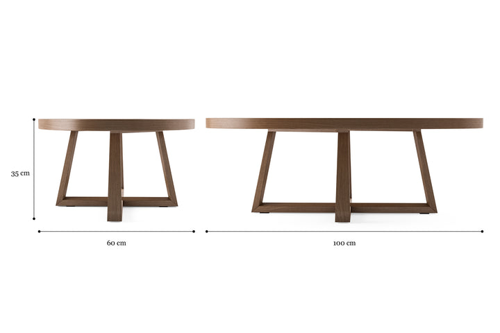 Brosa Parc Coffee Table (Buff Brown Oak Wood)