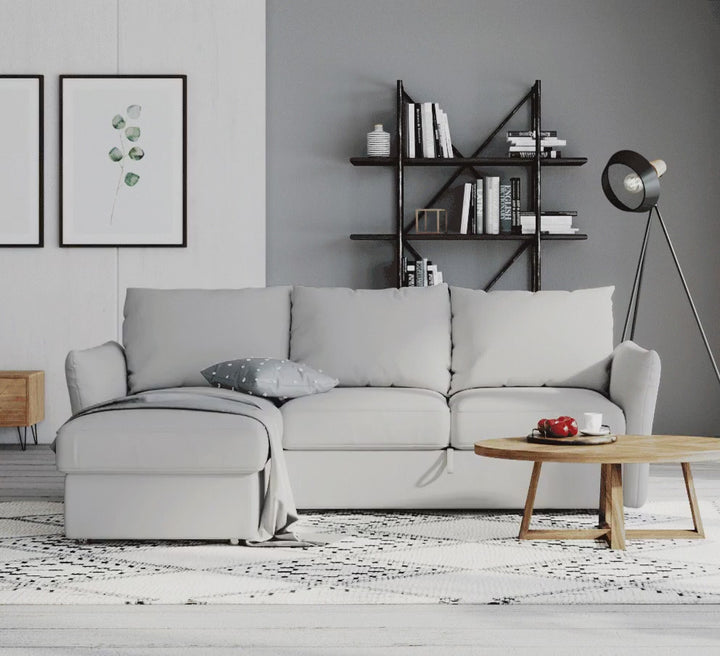 Brosa Austin Corner Sofa Bed with Reversible Storage Chaise (Storm Grey)