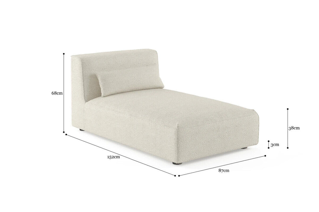 Drake Modular Chaise Piece (Dolly White)