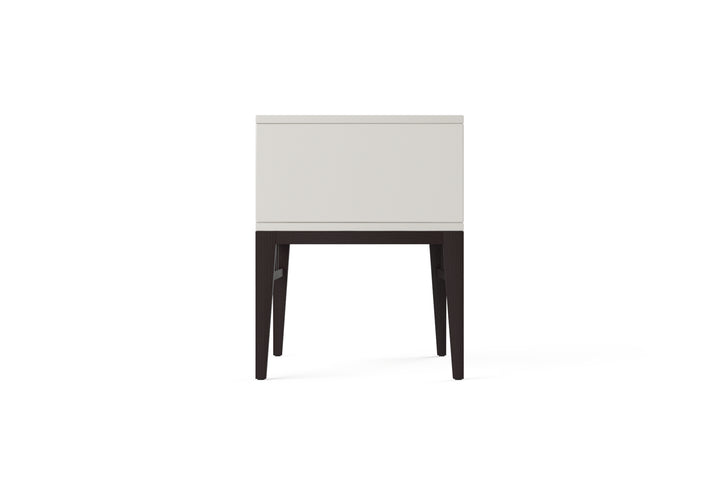 Brosa Scott Bedside Table (High Gloss Beige Wood)