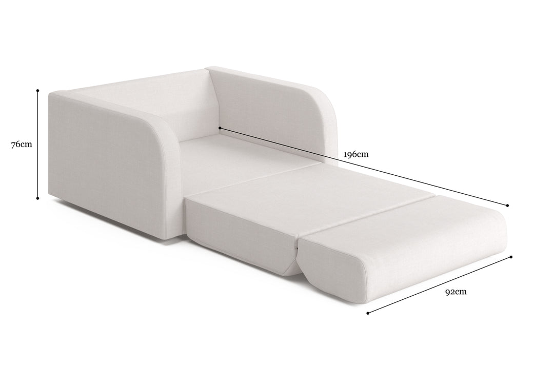 Brosa Scout Sofa Bed (Corinthian White, Single Size)