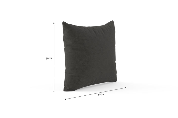 Brosa Seta Standard Cushion (Nickel Grey, 50 × 50cm)