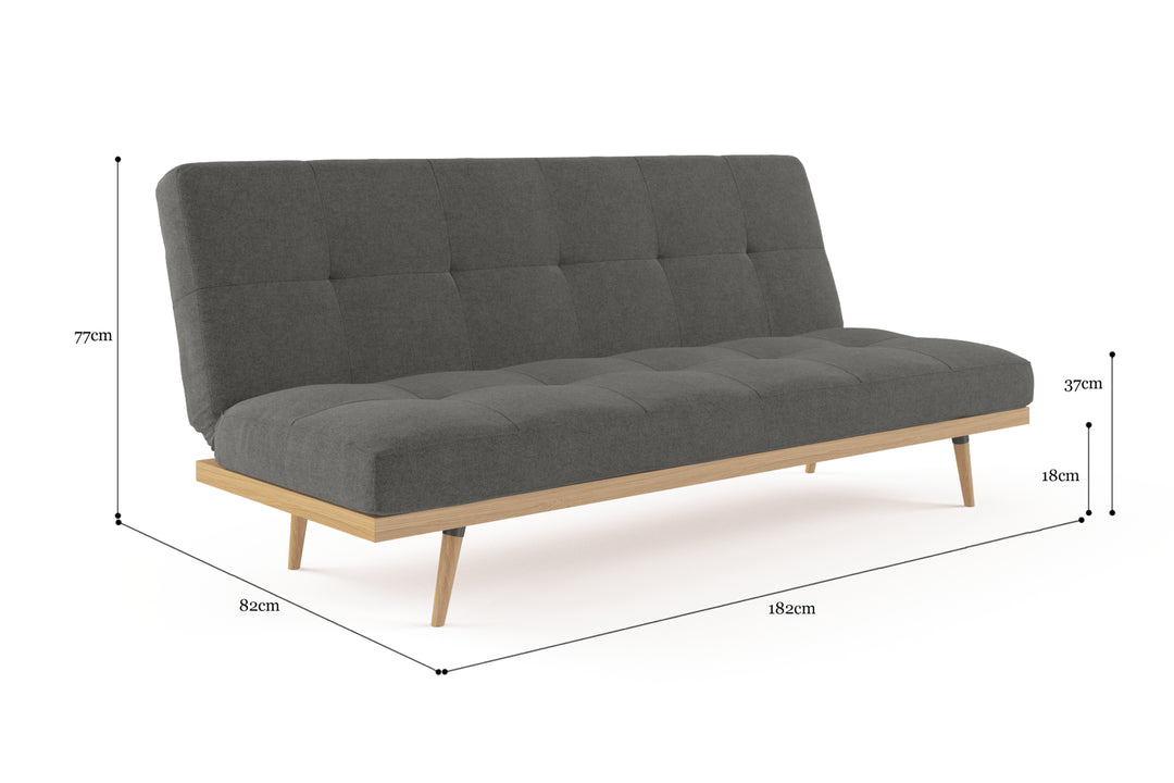 Brosa Siesta 3 Seater Sofa Bed (Dark Gull Grey)