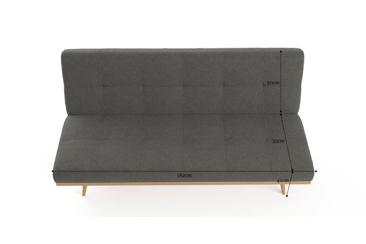 Brosa Siesta 3 Seater Sofa Bed (Dark Gull Grey)